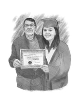 Load image into Gallery viewer, Black & White Graduation Portrait