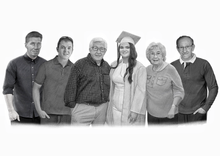 Load image into Gallery viewer, Black &amp; White Graduation Portrait
